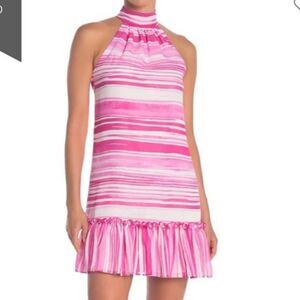 NEW Trina Turk Pink High Neck Dress